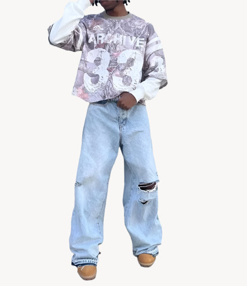 Oversized Sports Shirt – Men's Gothic Streetwear Hoodie